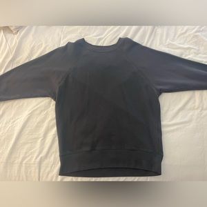 Aerie Oversized Comfy Dark Grey Crewneck, Size Medium (Oversized fit)